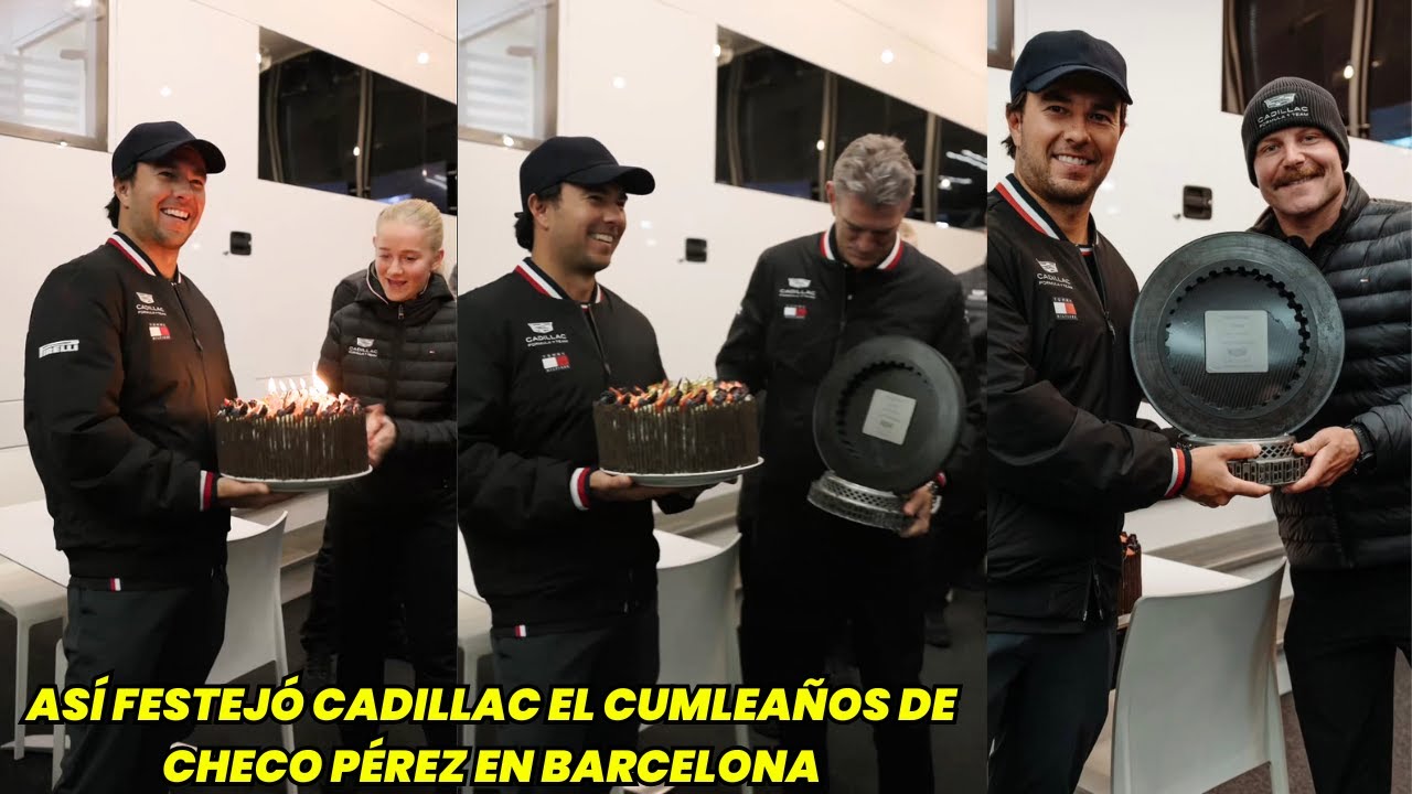 ASÍ FESTEJO CADILLAC EN BARCELONA A CHECO PÉREZ POR SU CUMPLEAÑOS.