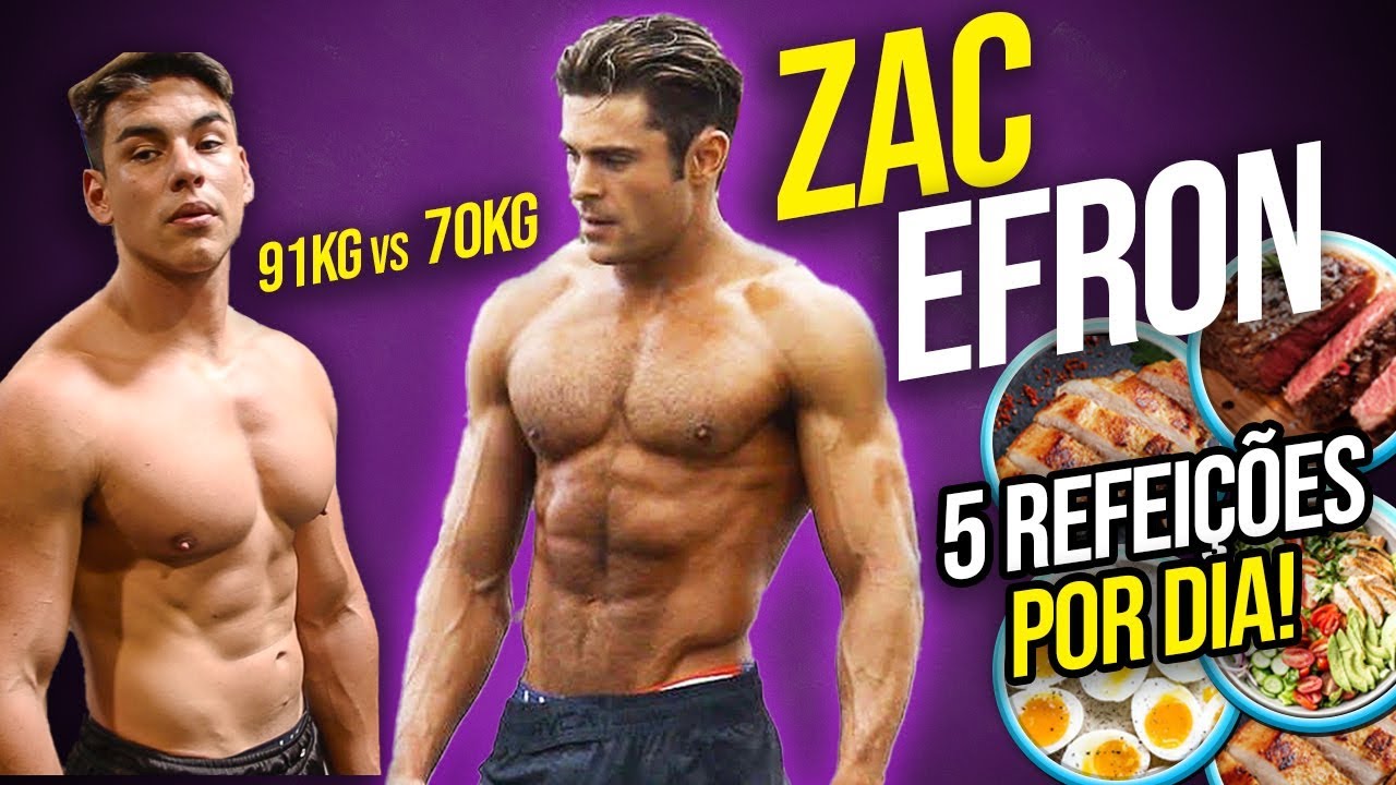 FIZ A DIETA DO ZAC EFRON POR 1 DIA! // *SHAPE TRINCADO* Dieta dos Famosos na PRÁTICA!!