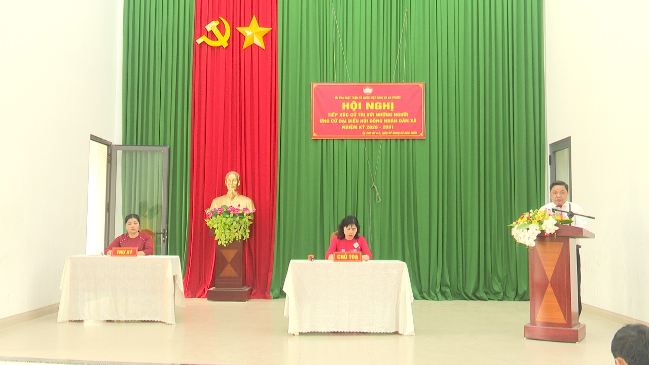 ỨNG CỬ VIÊN ĐẠI BIỂU HĐND XÃ AN PHƯỚC TIẾP XÚC CỬ TRI
