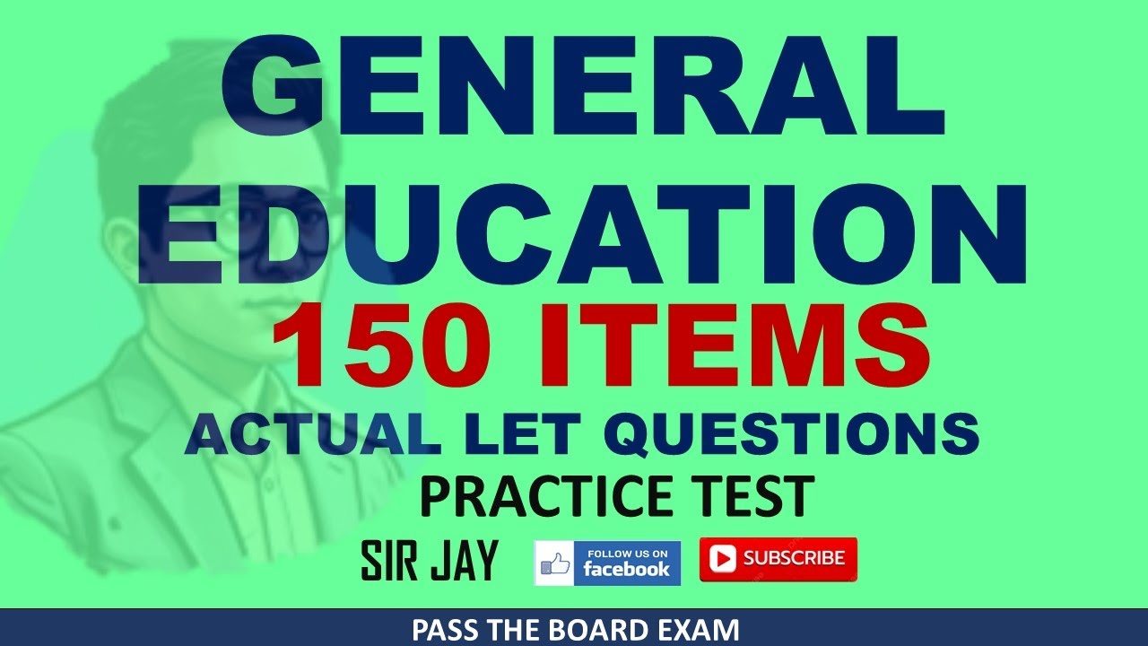 GENERAL EDUCATION 150 ITEMS - ACTUAL LET QUESTIONS - MARCH 2026 REVIEWER