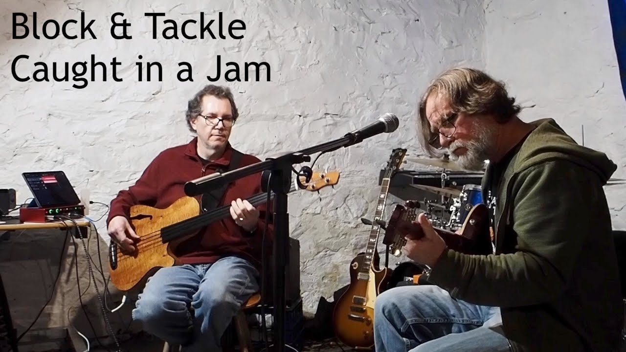 Caught in a Jam - Block & Tackle, progressive folk, electric guitar and fretless bass