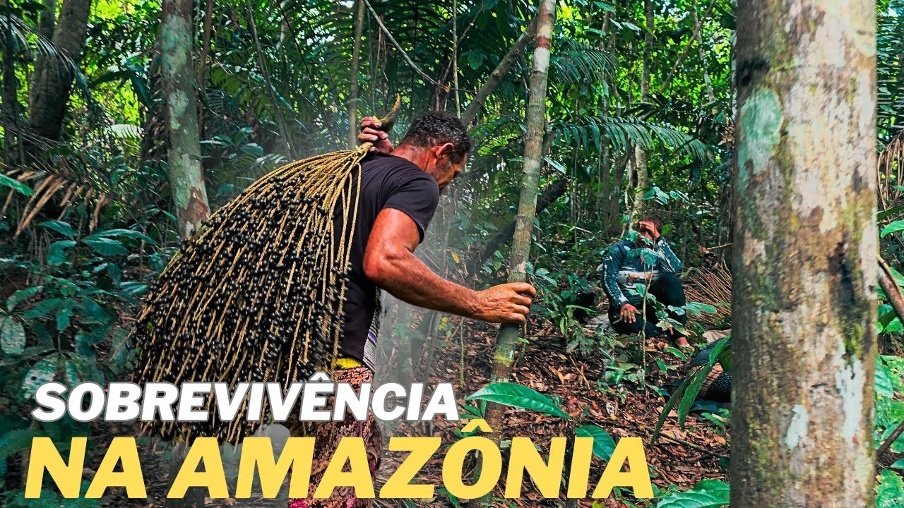VIVER da NATUREAZA NÃO É FÁCIL, ESSA é a DIFICULDADE pra CONSEGUIR COMIDA na AMAZÔNIA