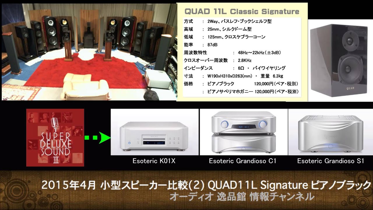 2015年4月　小型スピーカー比較(2) QUAD 11L CS ピアノブラック