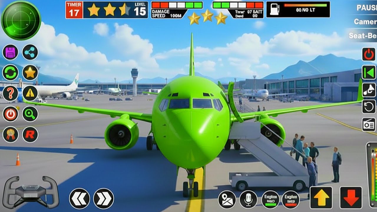 City Pilot Airplane Journey - Green Color Plane Simulator 3d - Android Gameplay 