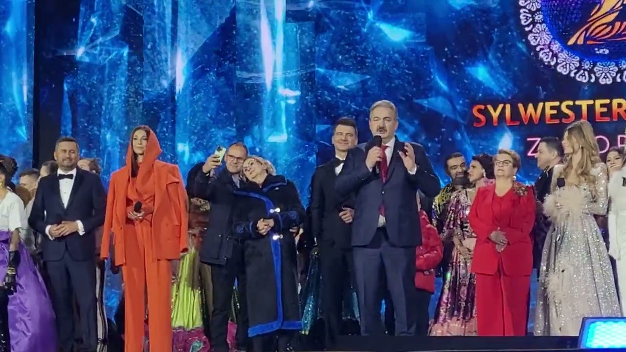 Przywitanie Nowego 2023 Roku + przemowa burmistrza. Sylwester Marzeń z Dwójką Zakopane 22/23