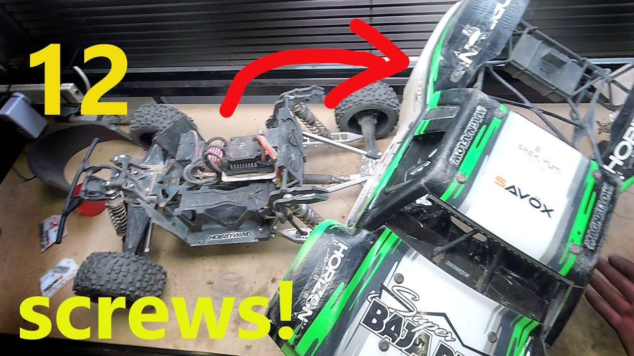Losi Super Baja Rey: body removal