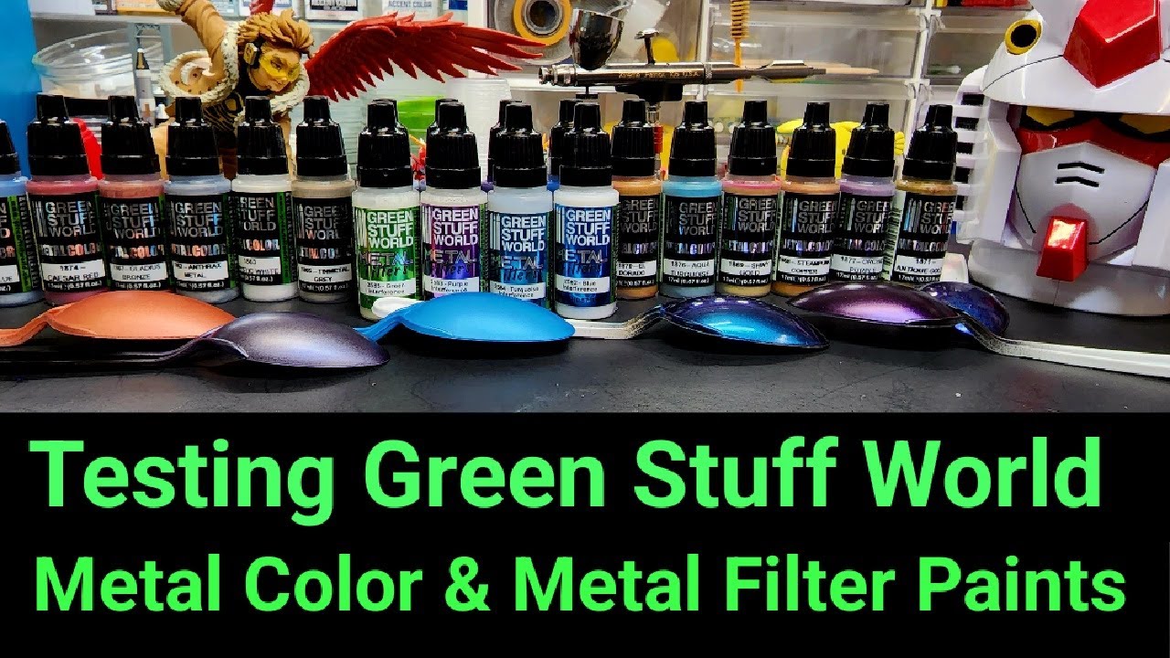 Testing Green Stuff World Metal Color & Metal Filter Paints