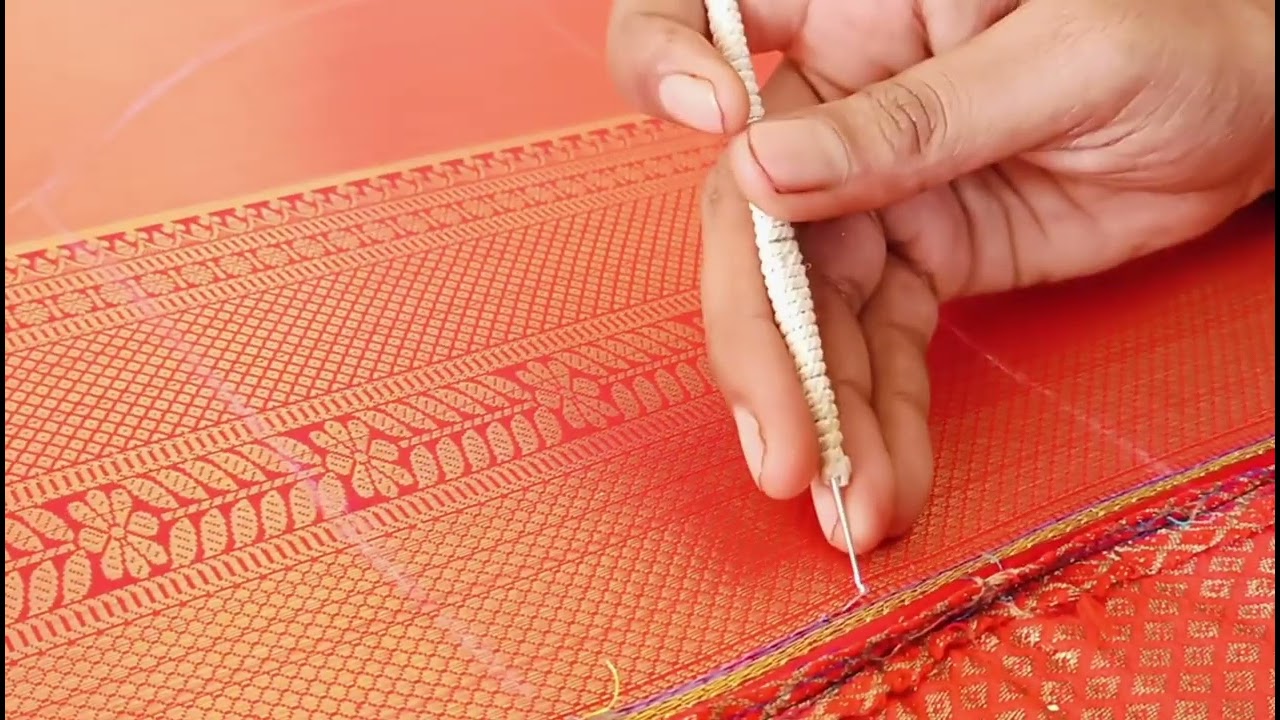 #Hand Embroidery design# Silk thread line stitch #explore #youtube #trending #viral #youtube#india 