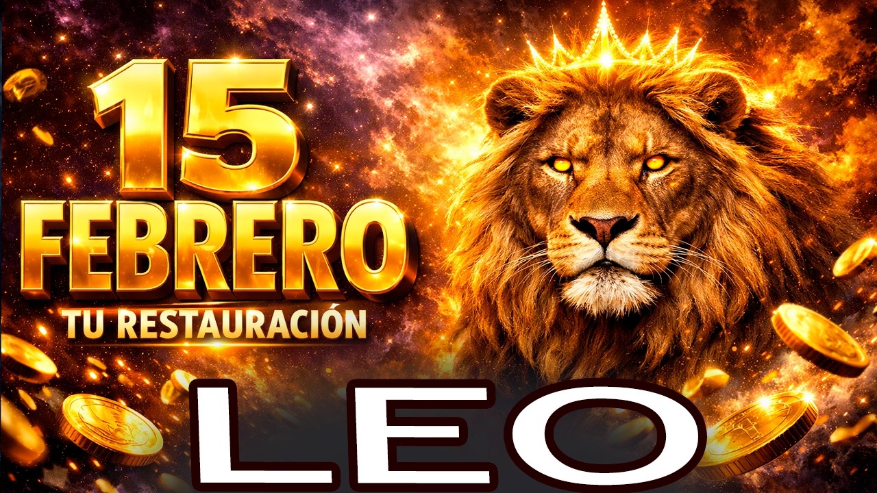 LEO ♌️ MAÑANA 15 DE FEBRERO: ¡TU RESTAURACIÓN ES HOY! 🚨 SE ACABÓ EL SILENCIO Y LLEGA TU DINERO 💰✨👑