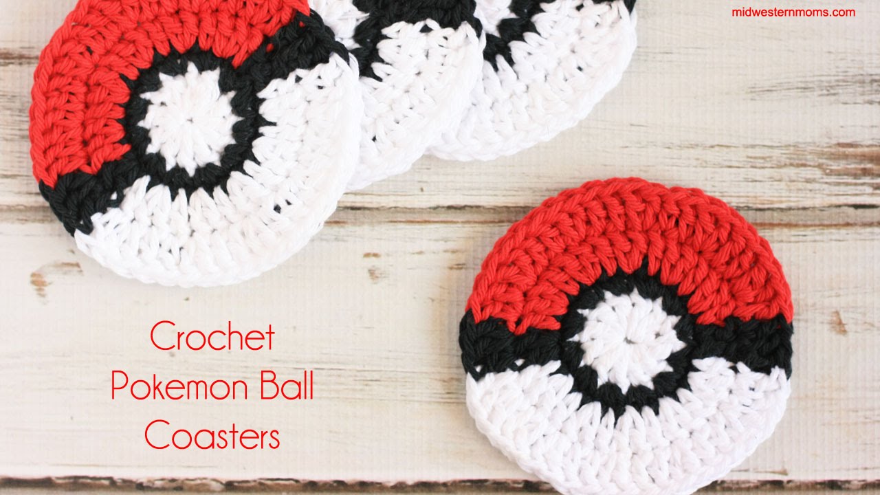 How to Crochet Pokemon Ball Coasters