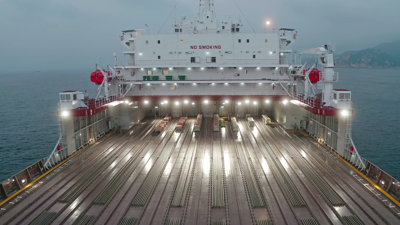 《航拍貨船》CG Railway 2021 new Ro-Ro Carriers CHEROKEE x MAYAN 新造有火車軌的渡輪貨船