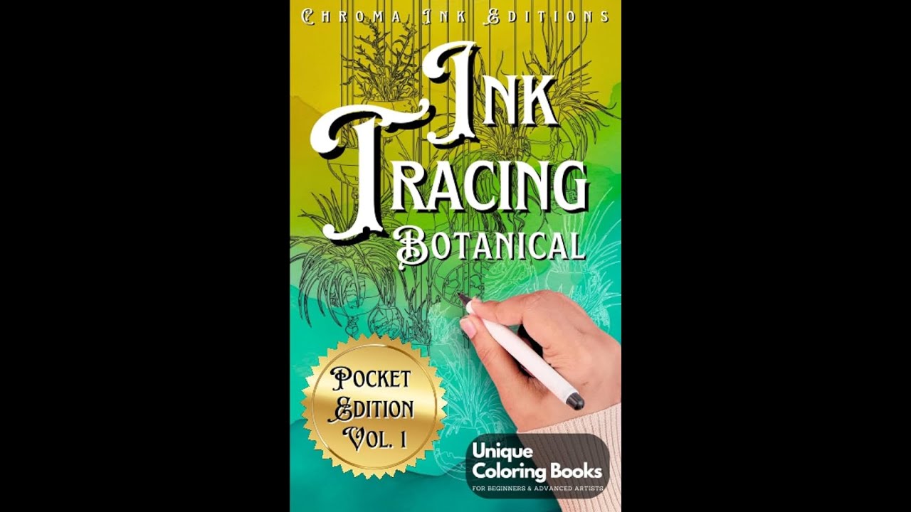 Flip Through Pocket-Size Ink Tracing - Botanical Tracing Book