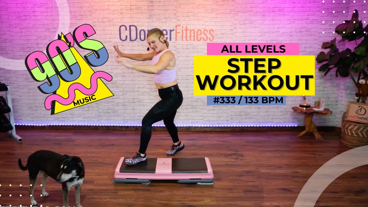 90's Dance Step Aerobics Workout Video// Step #333 Basic to Advanced - 40 min