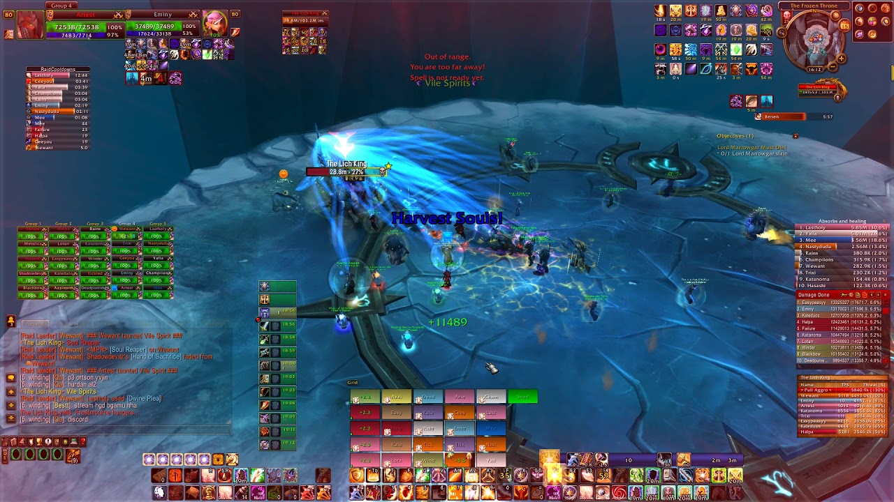 Lich King 25 Heroic Tank pov - (Warmane - Inception)
