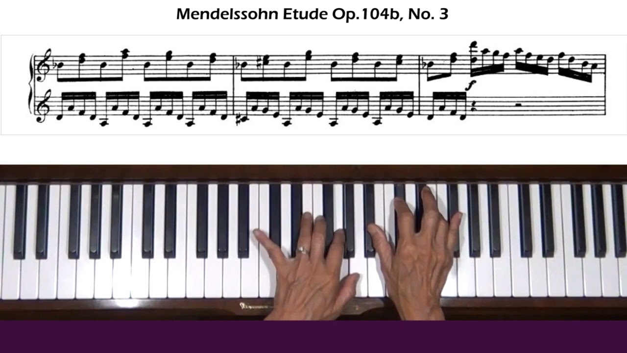 Mendelssohn 3 Etudes Op. 104b No. 3 Allegro Vivace Piano Tutorial