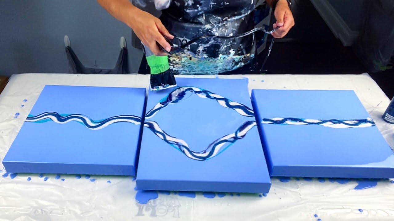 # 230 - Periwinkle Base! | Dutch Pour | Acrylic Pour Painting