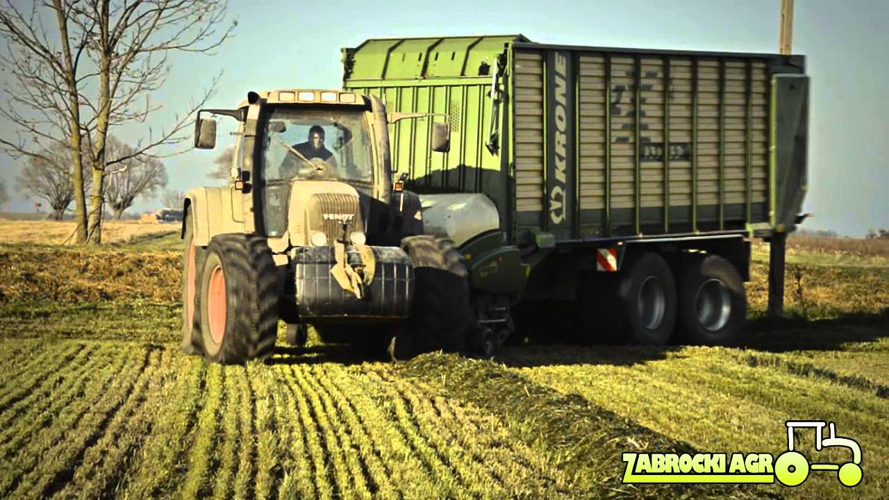 Sianokiszonka przyczepą samozbierająca Krone ZX450GD Fendt 714 Vario, ZabrockiAgro