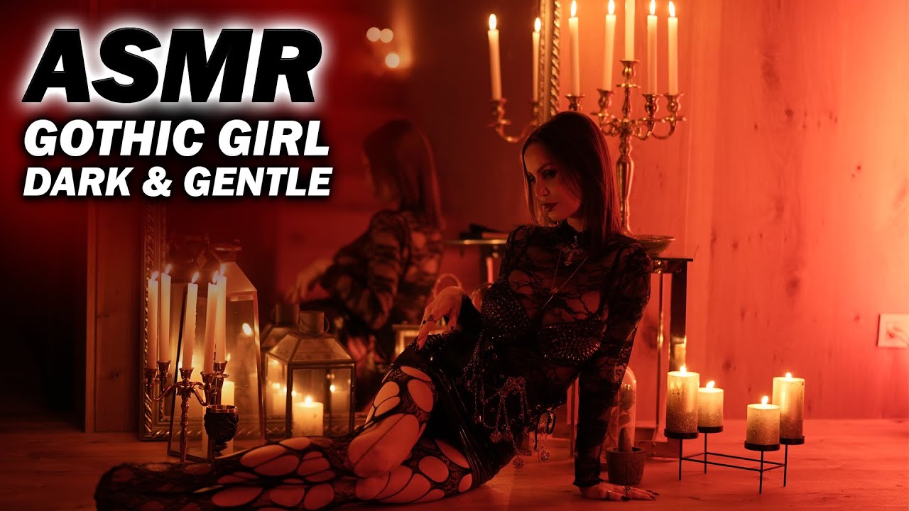ASMR Goth Girl in Candlelight – Soft Whisper Roleplay in the DARK for Deep Calm