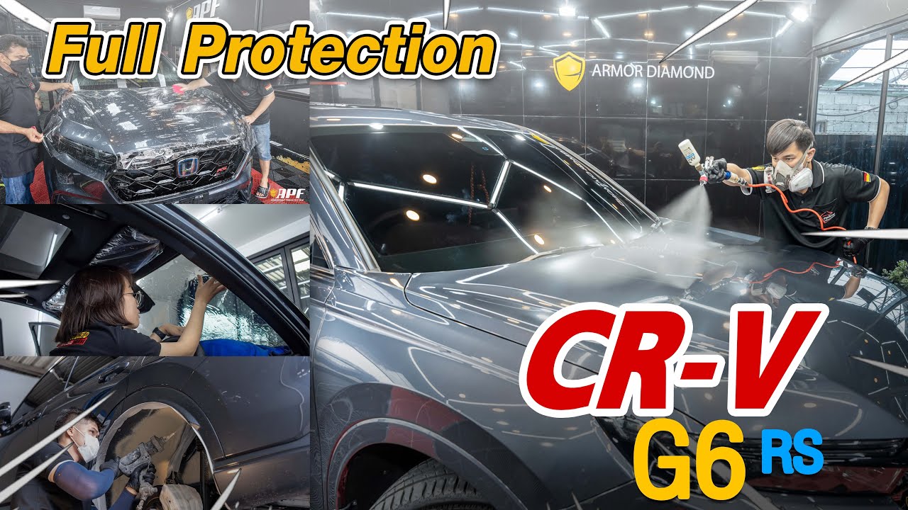 Honda CR-V Gen6  พ่นแดมป์เก็บเสียงกันสนิม ฟิล์มใสกันรอย ฟิล์มกรองแสง เคลือบเรซิ่น ชุดใหญ่จัดเต็ม