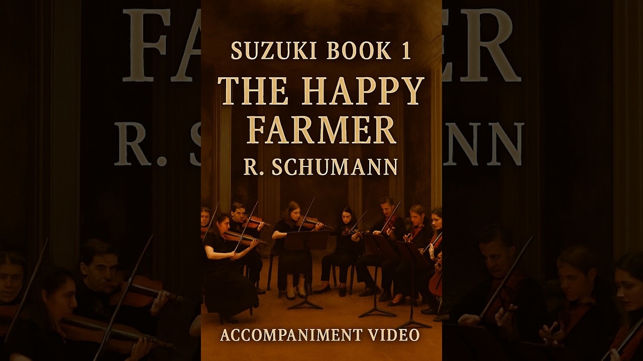 The Happy Farmer R. Schumann- Suzuki violin method book one -  string orchestra accompaniment