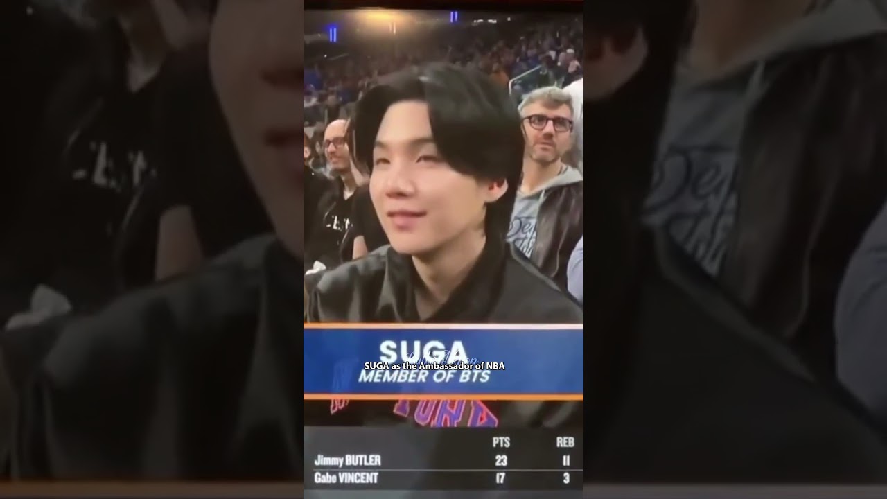 NBA Ambassador SUGA atthe Knicks vs Heat 🔥🐱