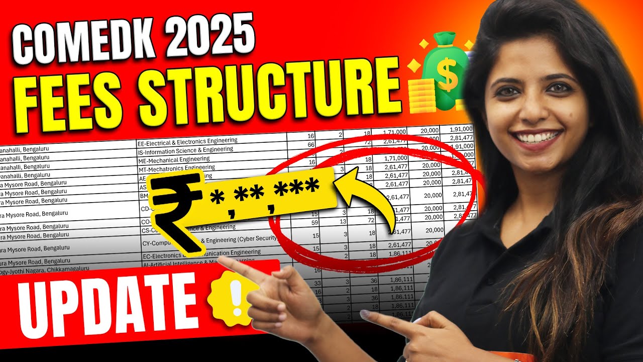 📚 COMEDK 2025 - Full Fee Structure Details Explained ✅