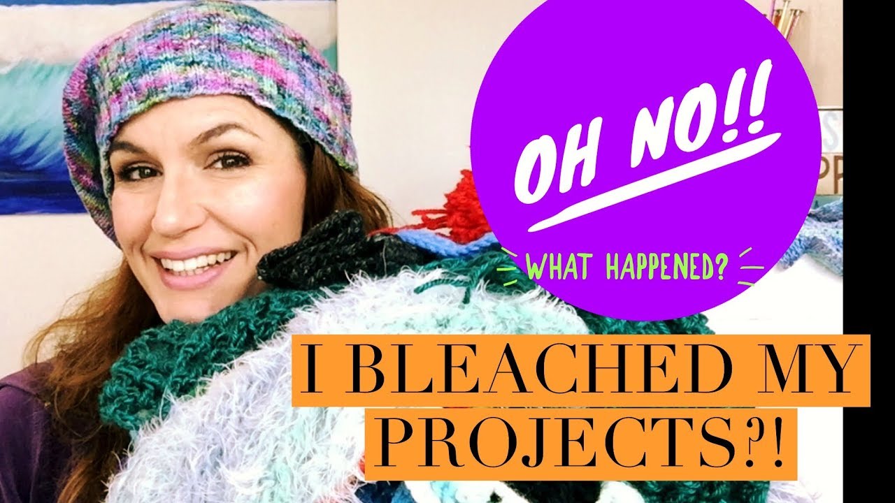 Melody Crochet Podcast #38 Bleached my Yarn Projects...Results