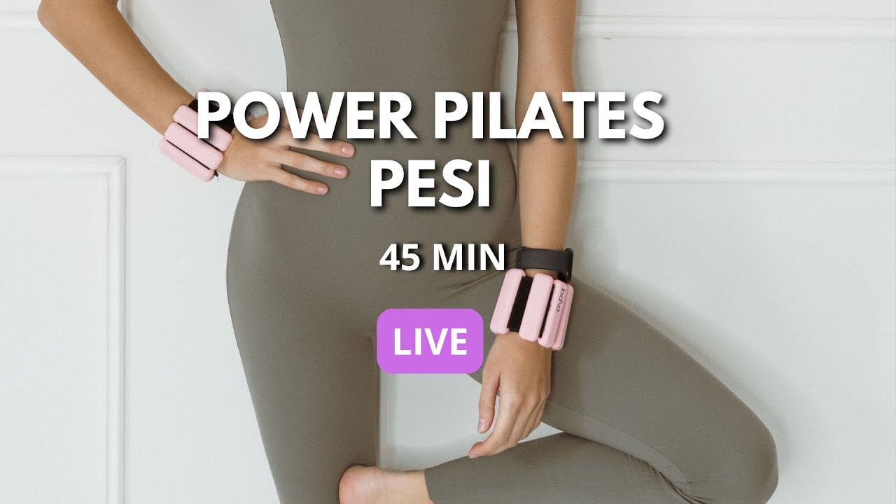 45 MIN POWER PILATES CON I PESI || Lezione completa in diretta