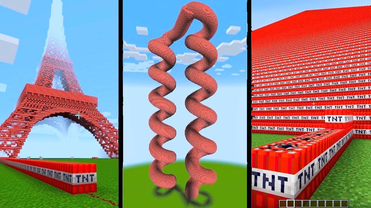 top 10 best minecraft tnt experiments in one video
