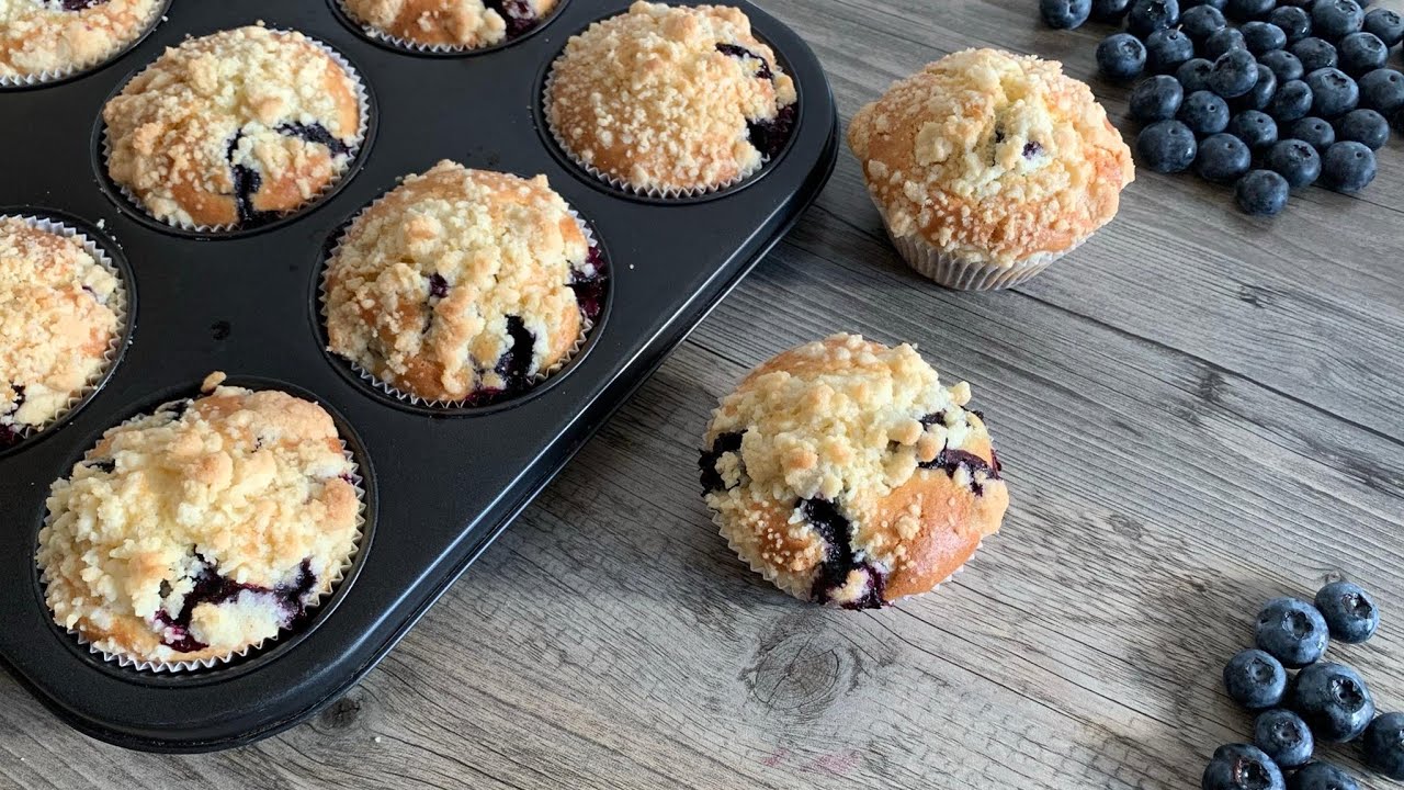 Blueberry muffins recipe | How to make blueberry muffins | Happy Home Food