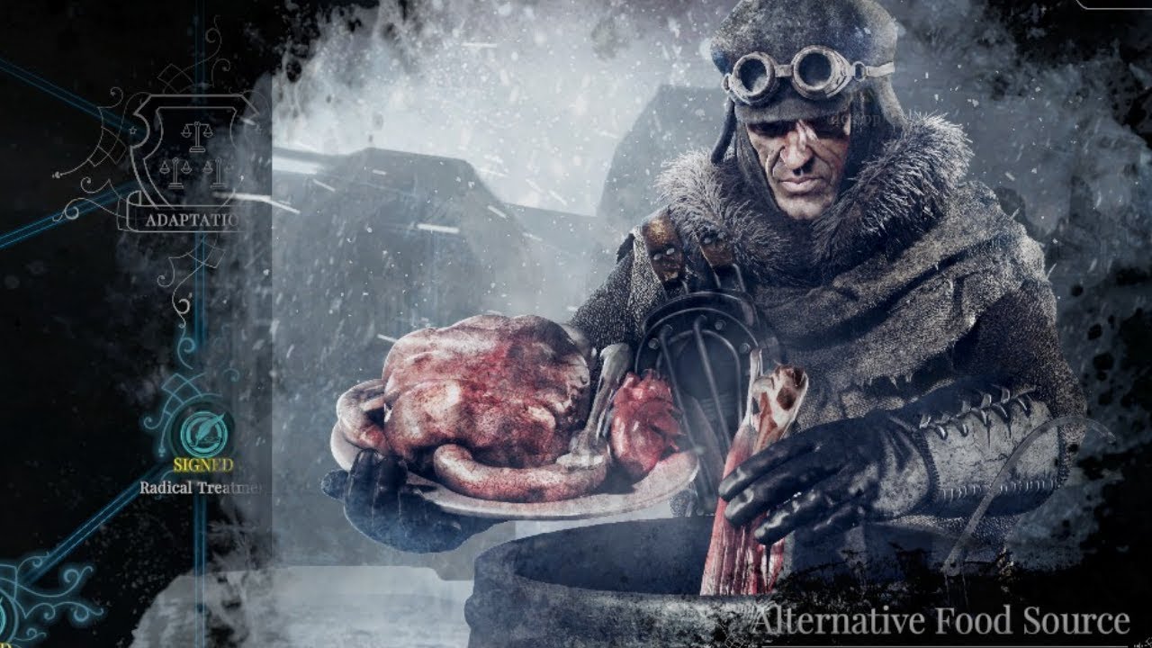 Frostpunk Cannibals - Extreme Soylent White.  No Food Production Buildings allowed.