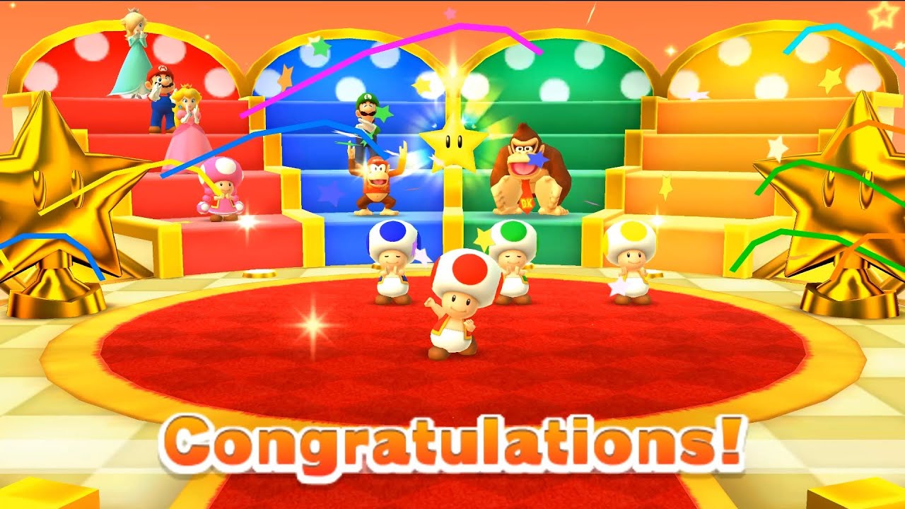 キノピオパレード | 【マリオパーティ スターラッシュ】キノピコvsマリオvsピーチvsロゼッタ (CPU最強 たつじん)