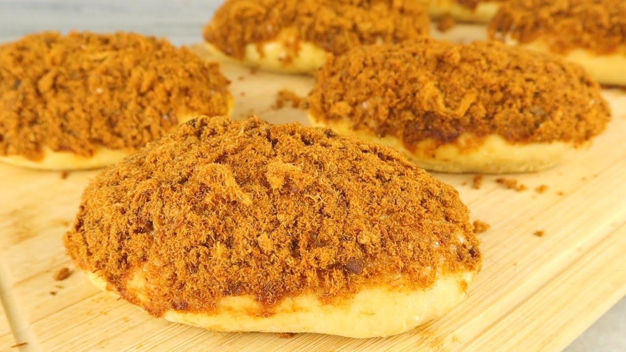 免揉肉松面包 No-Knead Meat Floss Bread