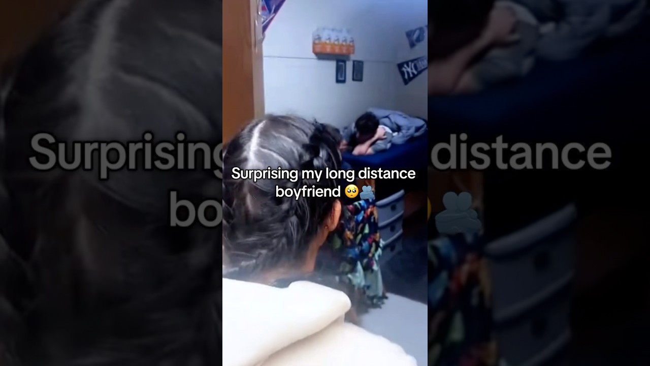 Young love🥹#surprise #reaction #longdistance #longdistancerelationship #boyfriend #cute #popular