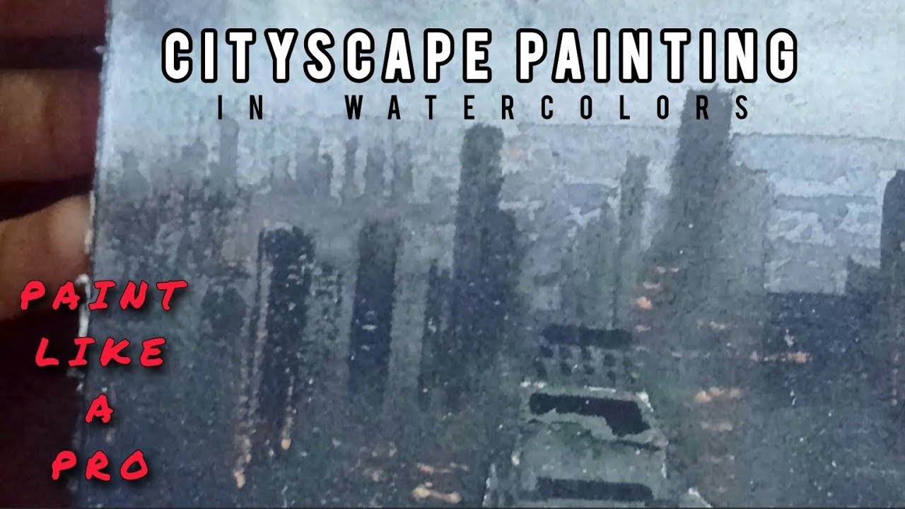 Paint Cityscape In Watercolors | Bird View Perspective |Watercolors Tutorial - Struggling Artist Art