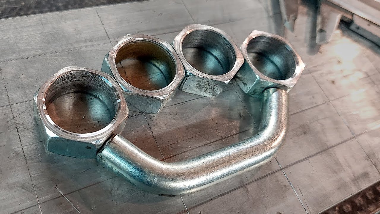 Making a Knuckle Duster out of Nuts & Bolts (DIY) Homemade Brass Knuckle
