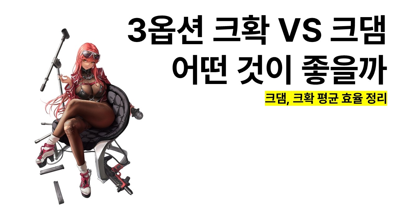 3옵션 크확 VS 크댐 어떤게 좋을까