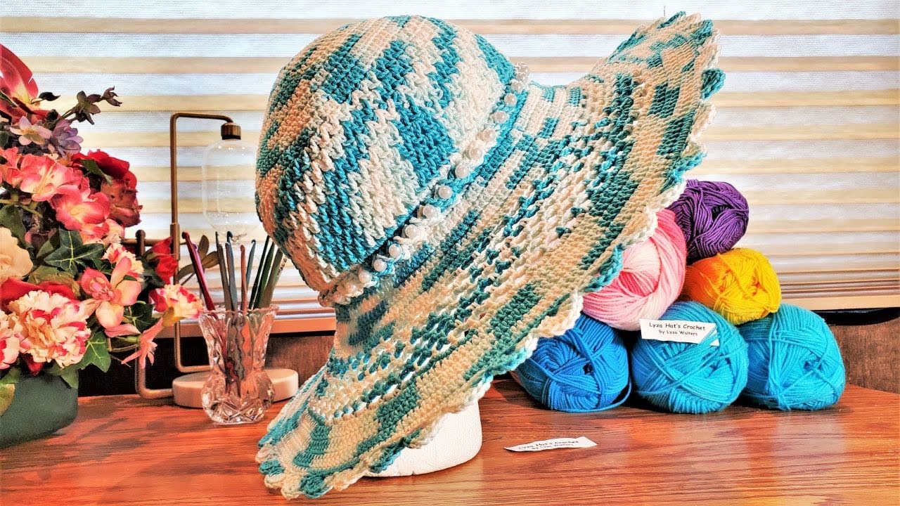 Crochet Airy Summer Sun Hat Part 1 | Lyza Walters