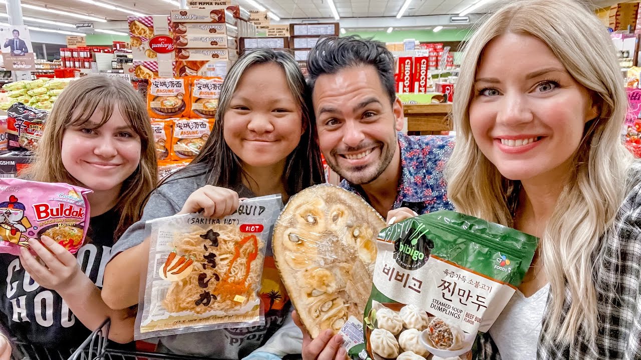 GROCERY HAUL for our FAMILY OF 9! 🛒 // Farmers Market + Asian Moon Festival Shopping! 🥮
