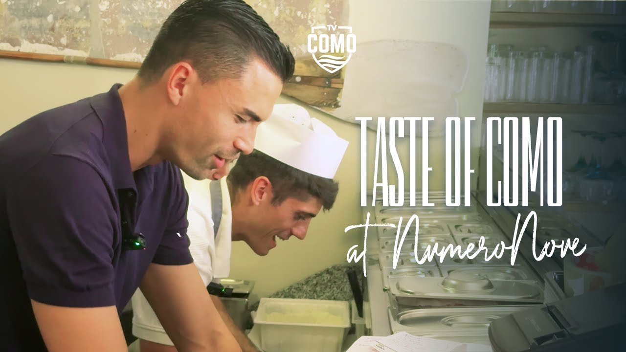 Taste of Como with Como 1907 players Alessio Iovine and Emil Audero at NumeroNove in Como Square