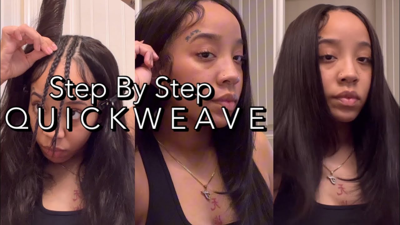 DIY MIDDLE PART QUICK WEAVE TUTORIAL | BEGINNER friendly ✨
