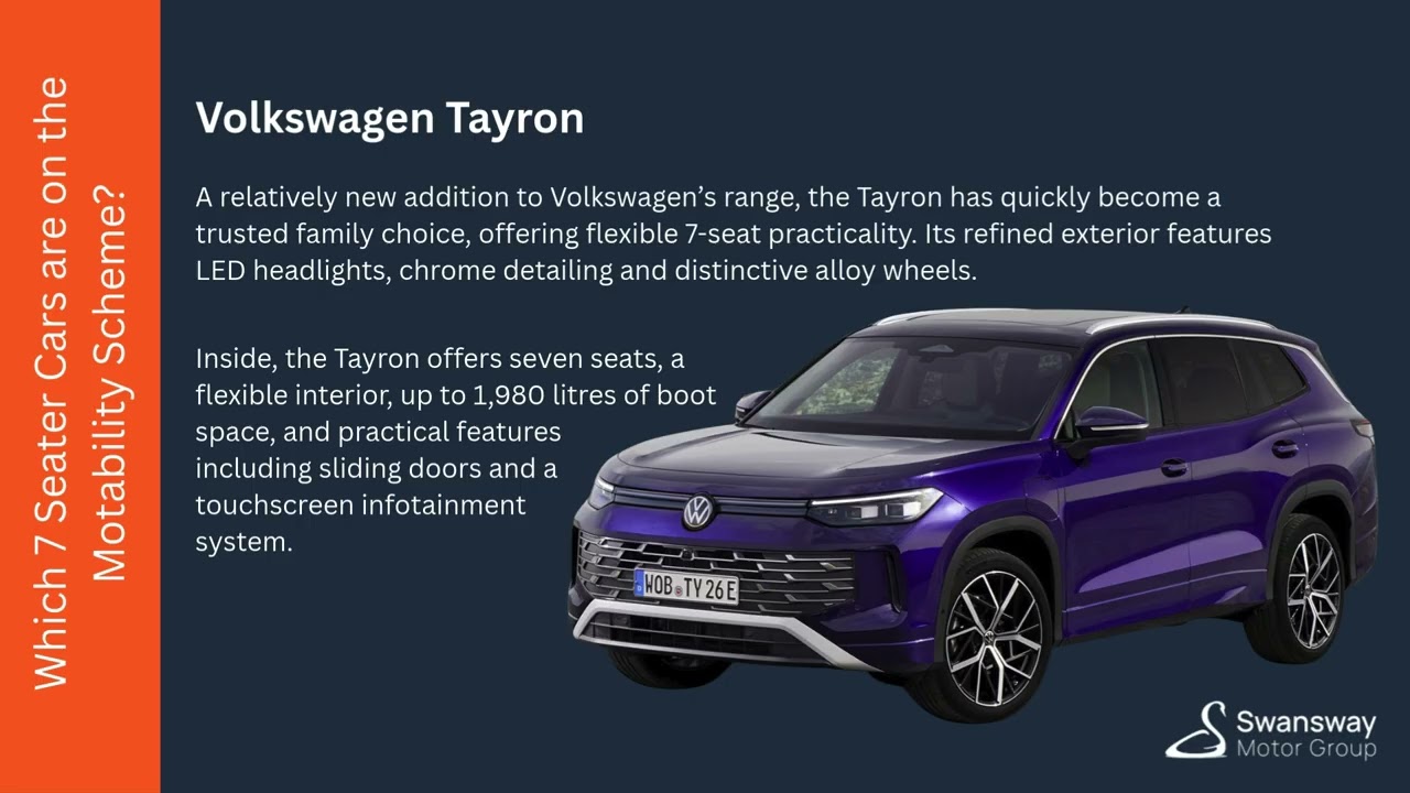 Which 7 Seater Cars are on the Motability Scheme