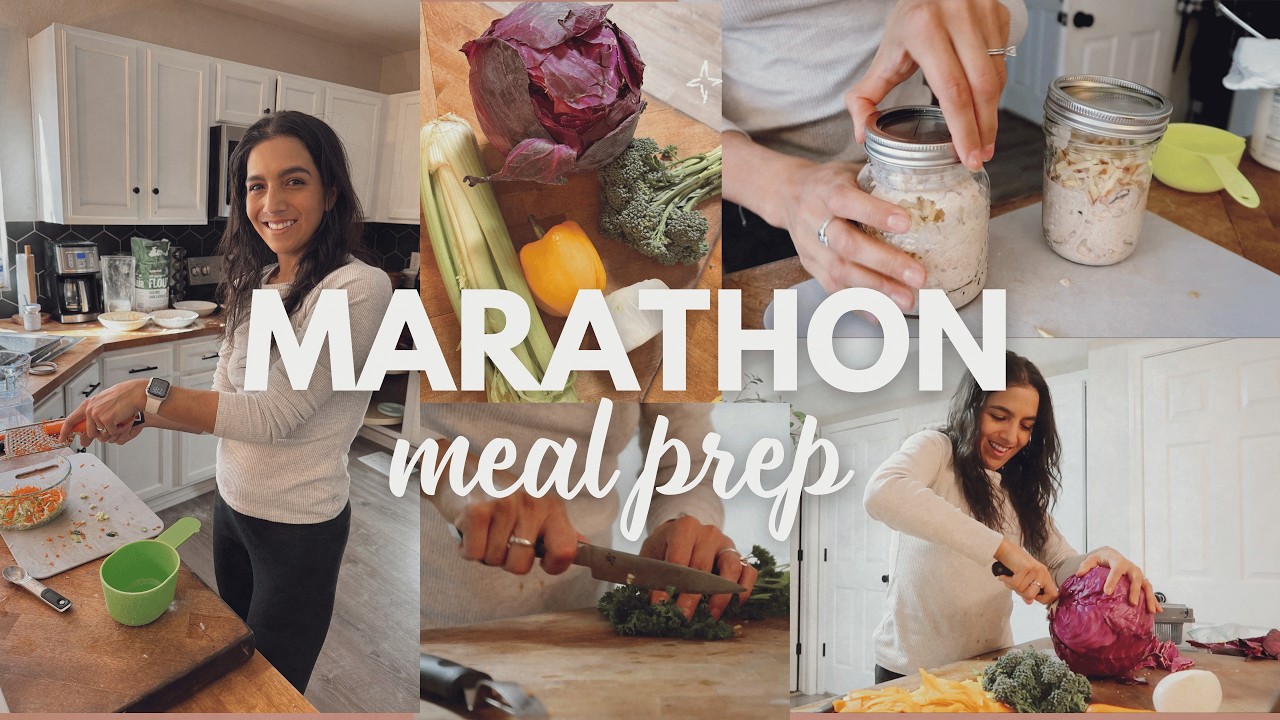 Meal Prep For My First Marathon | Carb Loading & Healthy Meals for Marathon Runners