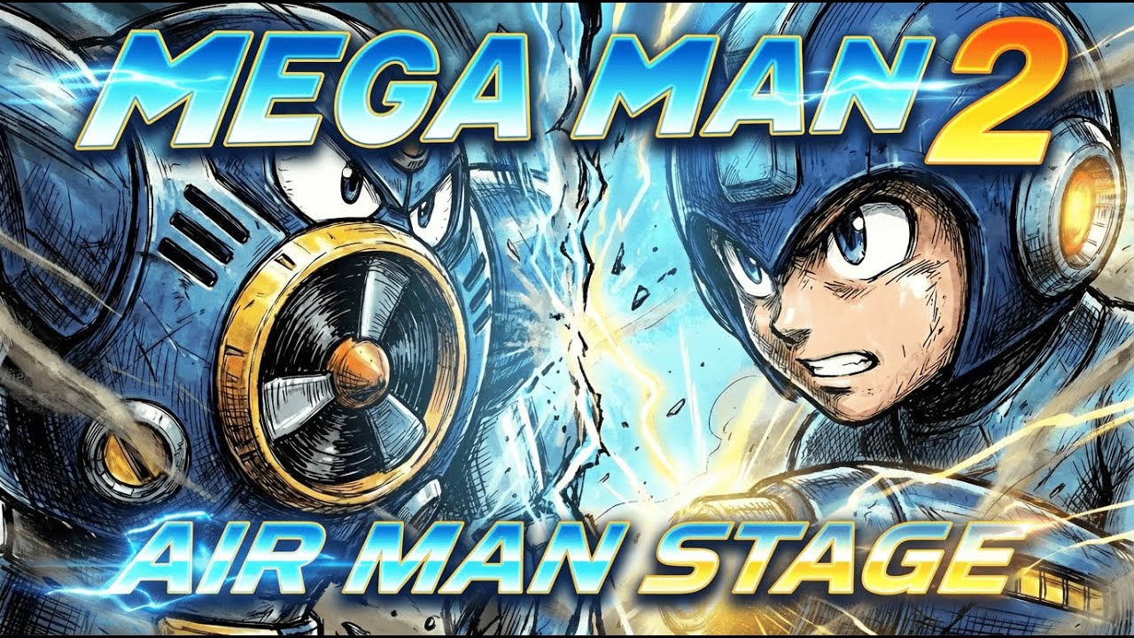 【AI編曲】洛克人2 Air Man Stage (High Energy Rock) - 帥到中二病發作