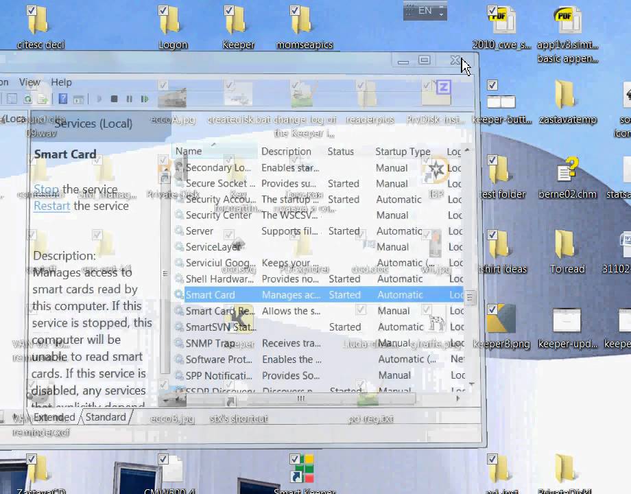 How to enable the smart card service on Windows 7