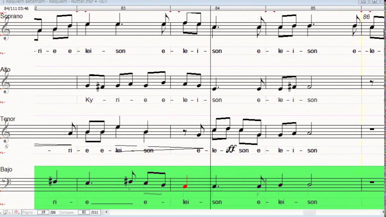 Requiem Aeternam - Requiem John Rutter - BAJO 1 guia para estudio