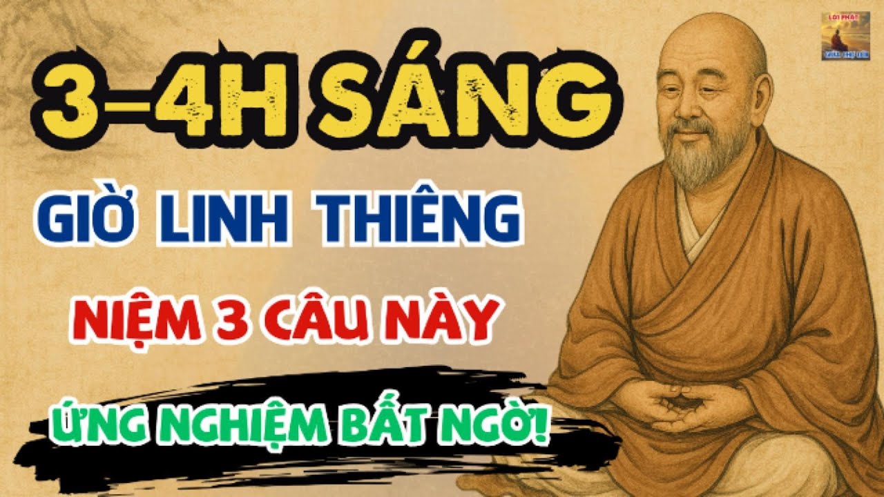 3–4h Sáng Là Giờ Linh Thiêng Nhất – Niệm Đúng 3 Câu Này, Phật Lực Ứng Hiện Rất Nhanh!