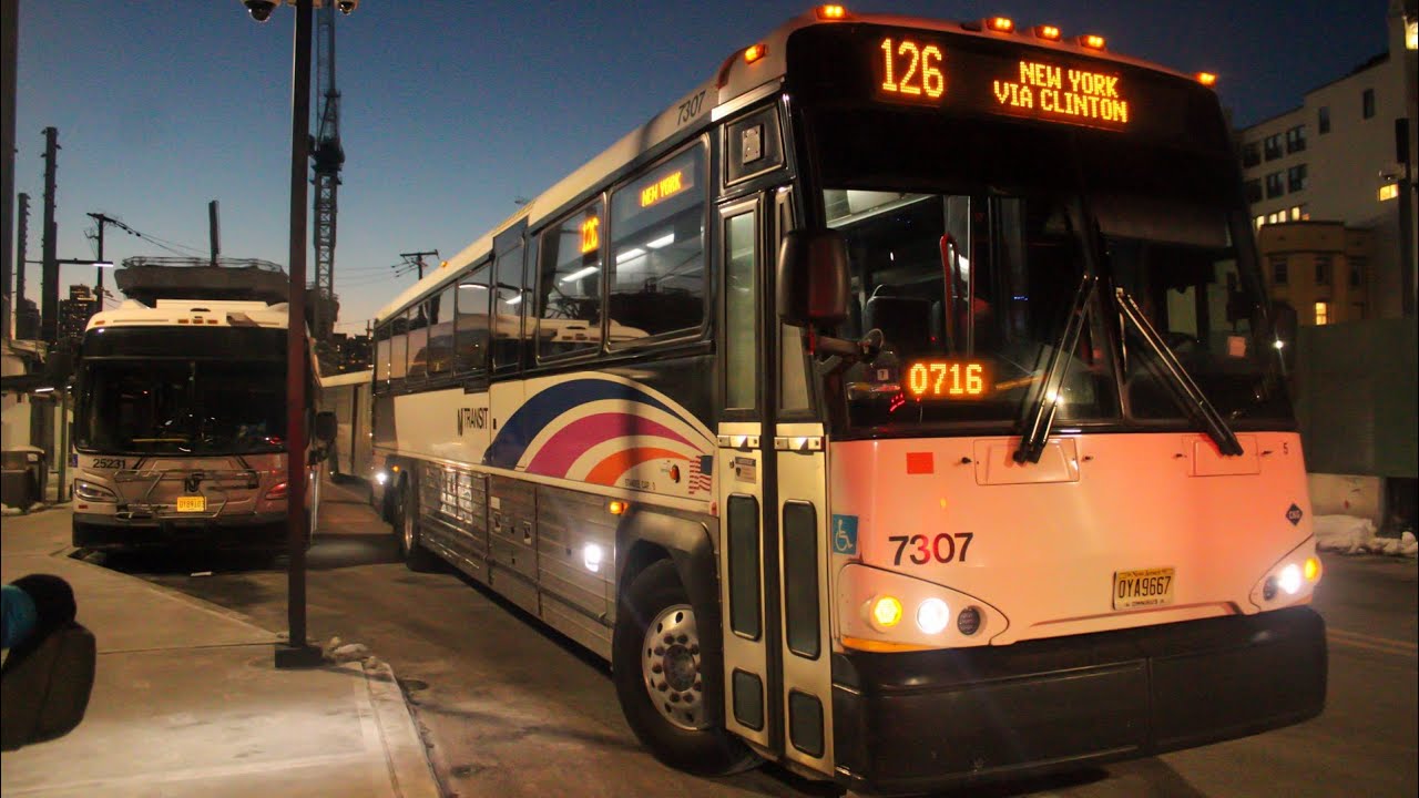 ᴴᴰ⁶⁰ Front POV: NJT Route 126 PABT to Hoboken via Washington Street onboard a 2015 MCI D4500CT CNG