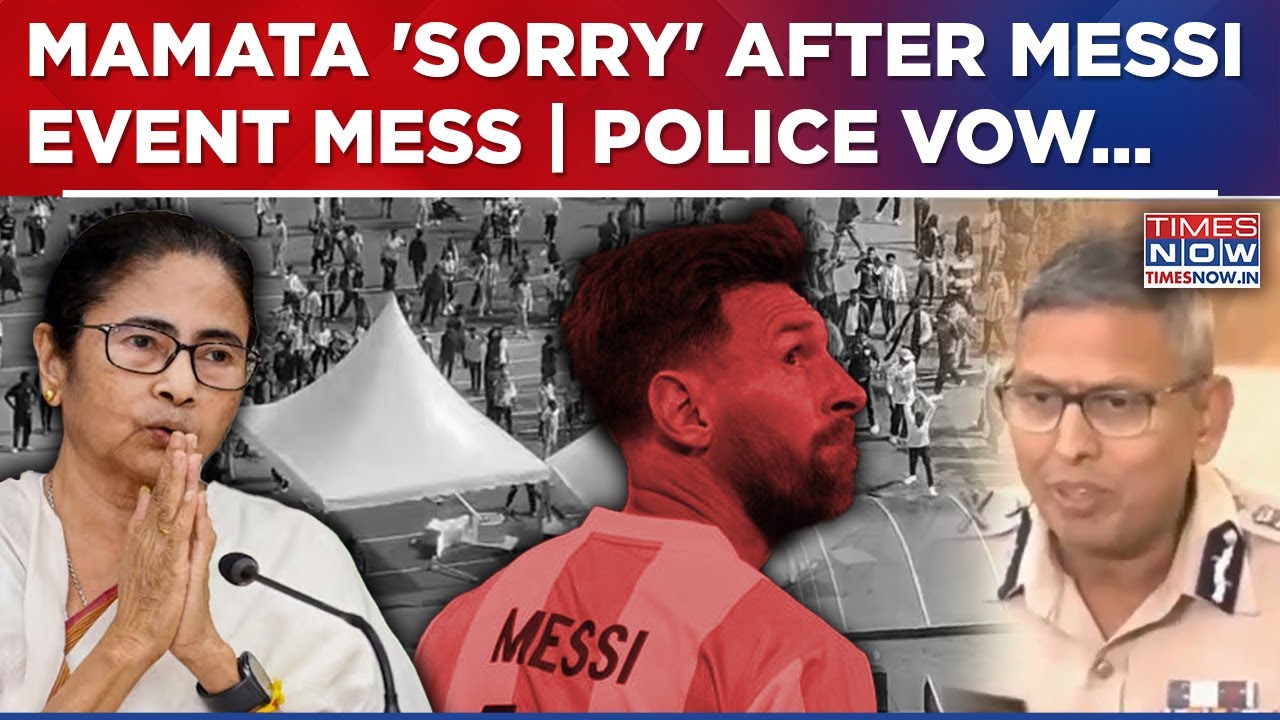 'Mess' At Messi Event: Mamata Banerjee Says Sorry | Bengal Police Brief Public Amid&nbsp;Outrage&nbsp;|&nbsp;Watch