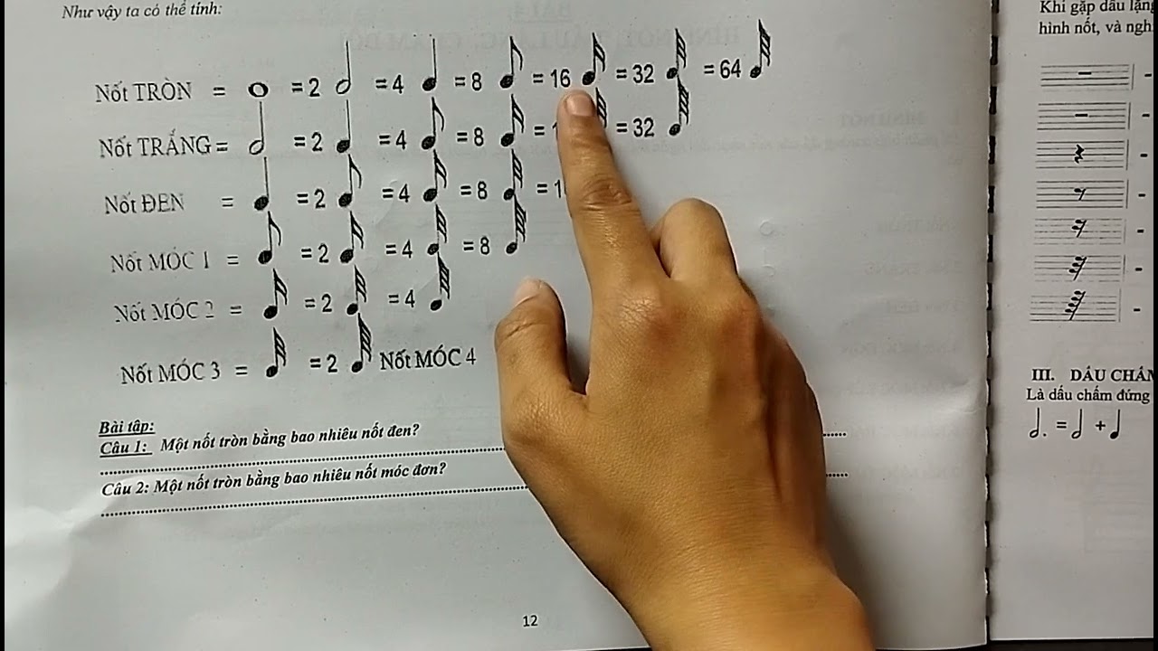 Bài 4: Hình nốt, dấu lặng, dấu chấm dôi